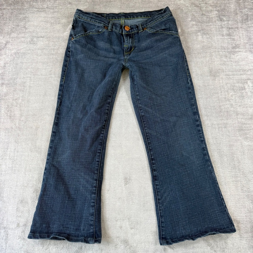 Rock & Republic Jeans Women 28 Blue Motley Bootcut Low Rise Stretch Y2K Denim
